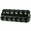 Asi Single Sided Multi Tap Connector 14-2 AWG 6 Port, 600 Volt, Black Insulation AICS2-6